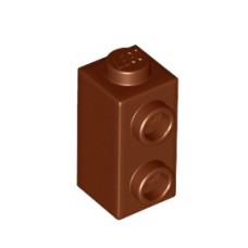 Brick, Modified 1x1x1 2/3 with Studs on Side, Red.Brown Brick, Modified 1x1x1 2/3 with Studs on Side, Red.Brown