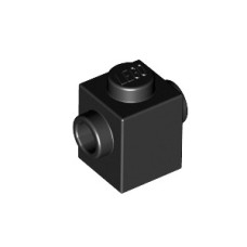 Brick, Modified 1x1 with Studs on 2 Sides, Opposite, Black Brick, Modified 1x1 with Studs on 2 Sides, Opposite, Black