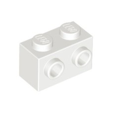 Brick, Modified 1x2 with Studs on 1 Side, White Brick, Modified 1x2 with Studs on 1 Side, White