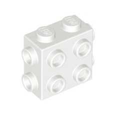 Brick, Modified 1x2x1 2/3 with Studs on Side and Ends, White Brick, Modified 1x2x1 2/3 with Studs on Side and Ends, White