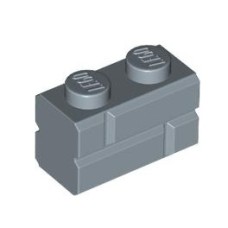 Brick, Modified 1x2 with Masonry Profile, Sand Blue Brick, Modified 1x2 with Masonry Profile, Sand Blue