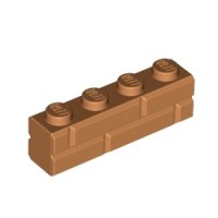 Brick, Modified 1x4 with Masonry Profile, Med.Nugat