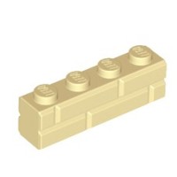 Brick, Modified 1x4 with Masonry Profile, Tan