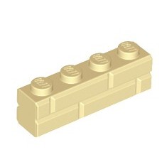 Brick, Modified 1x4 with Masonry Profile, Tan Brick, Modified 1x4 with Masonry Profile, Tan