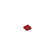 Gladke ploščice 1x1 temno rdeče, 50 kos