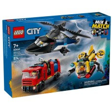 LEGO City 60462 Helikopter, gasilsko vozilo in podmornica