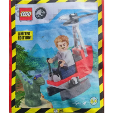 LEGO Jurrasic World Owen v helikopterju in raptor